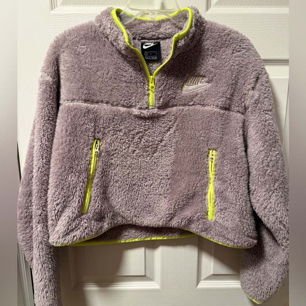 Nike Sherpa Fleece Crop Pullover